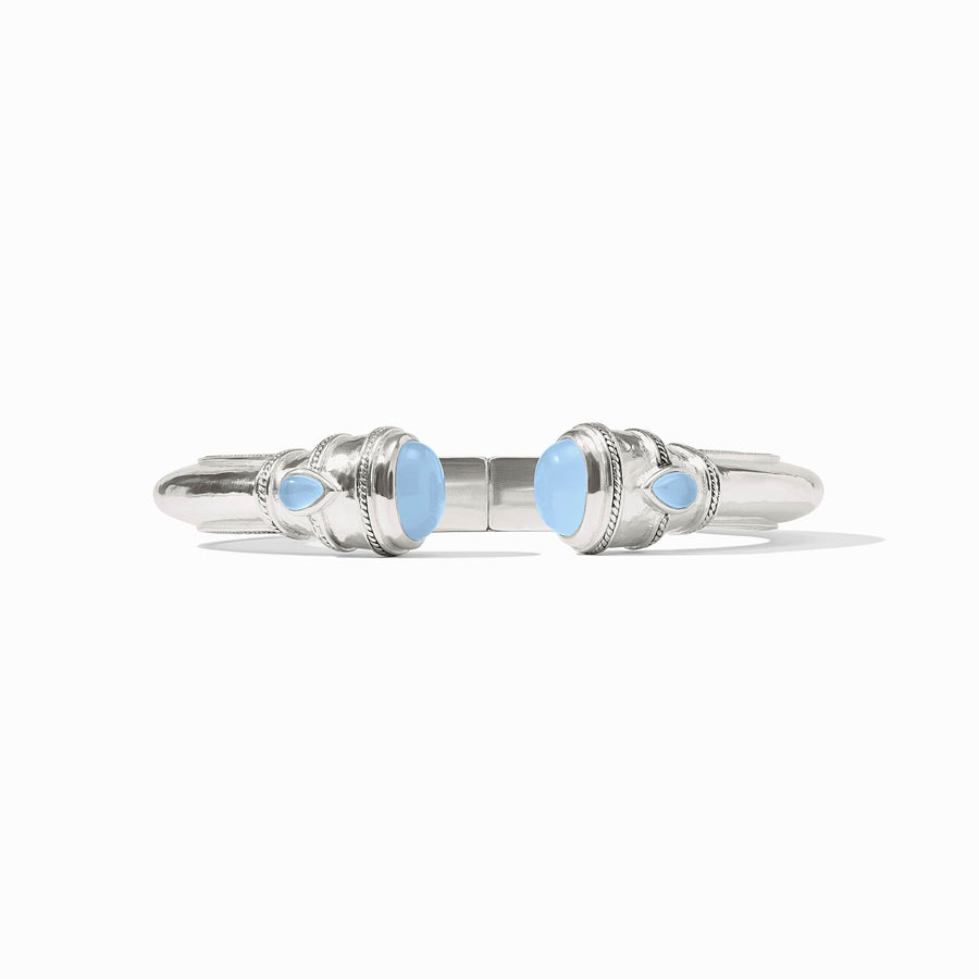 Chalcedony Blue Silver Cannes Demi Cuff Bracelet
