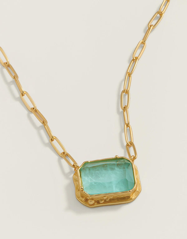 MARION SEA FOAM 20" RECTANGLE NECKLACE
