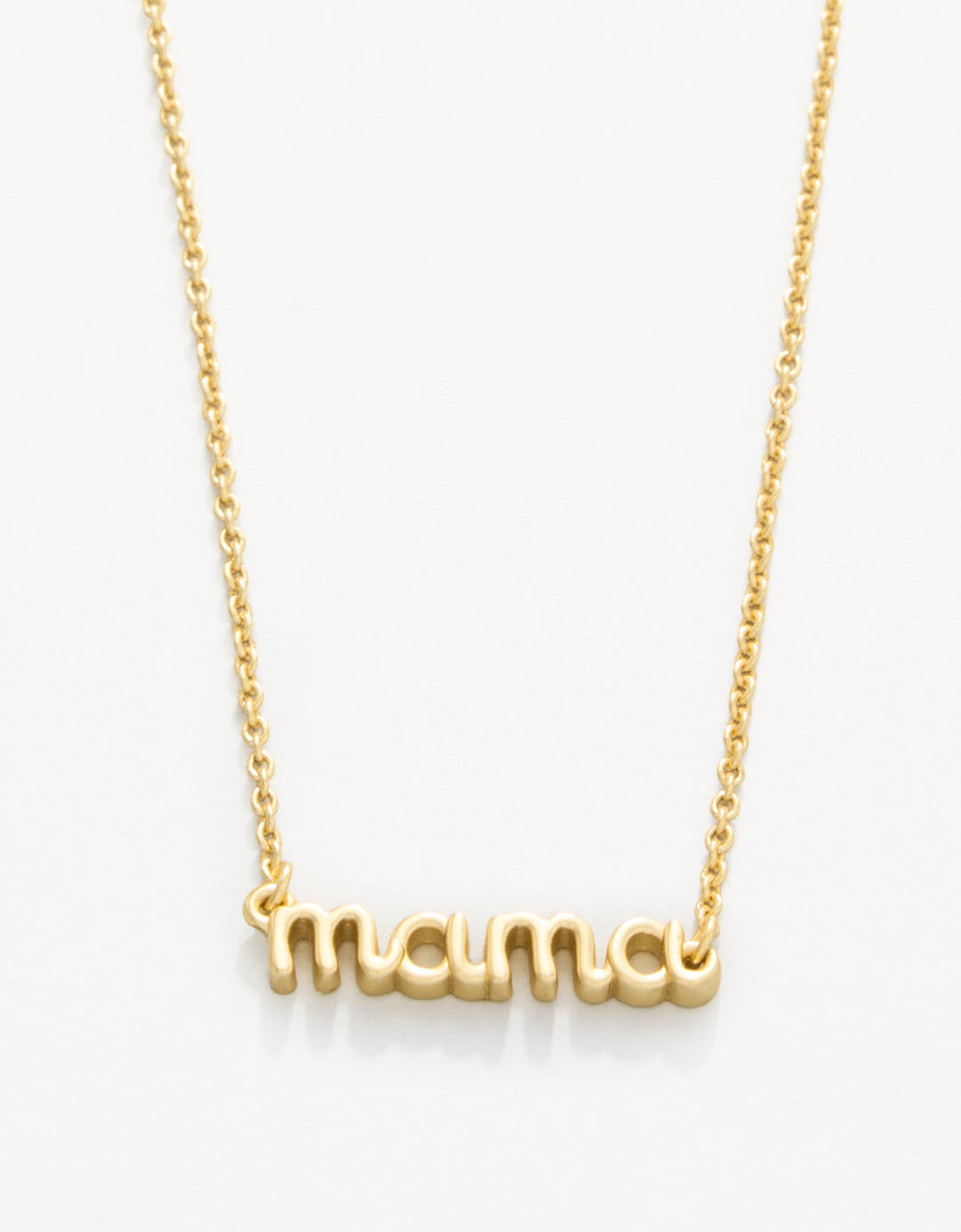 GOLD SEA LA VIE THANKS MAMA SCRIPT NECKLACE