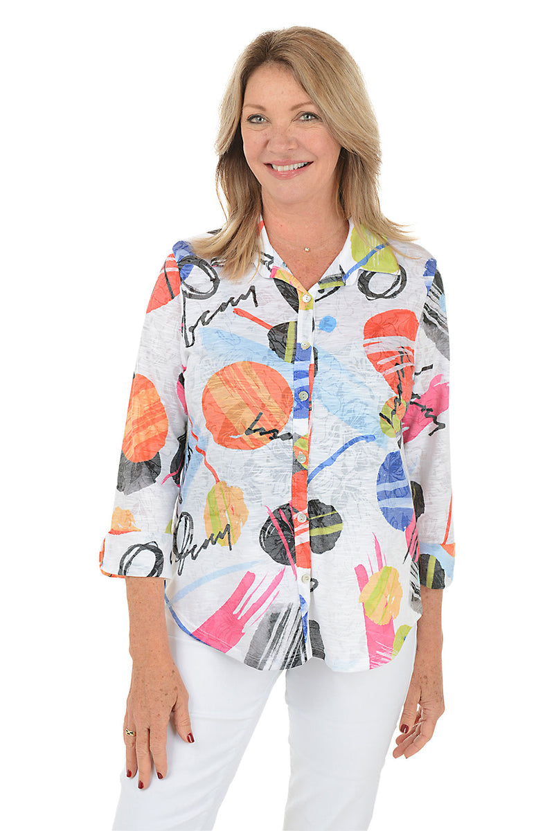 ESTELLA 3/4 CUFF SLEEVE SHIRT
