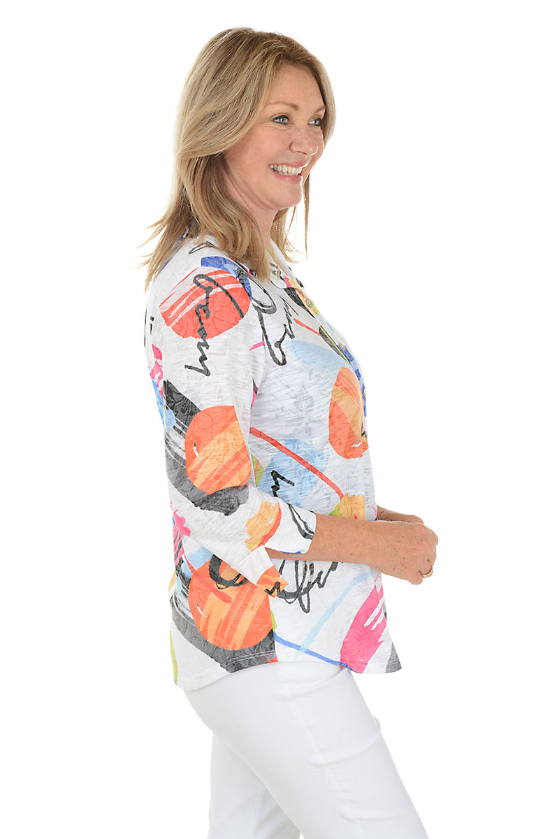 ESTELLA 3/4 CUFF SLEEVE SHIRT
