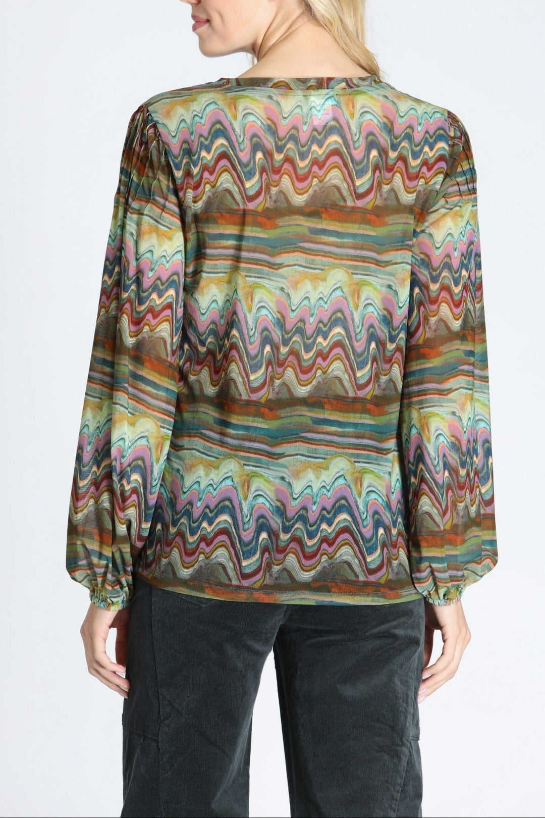 CANYON DUSK BOHO PLEAT BLOUSE