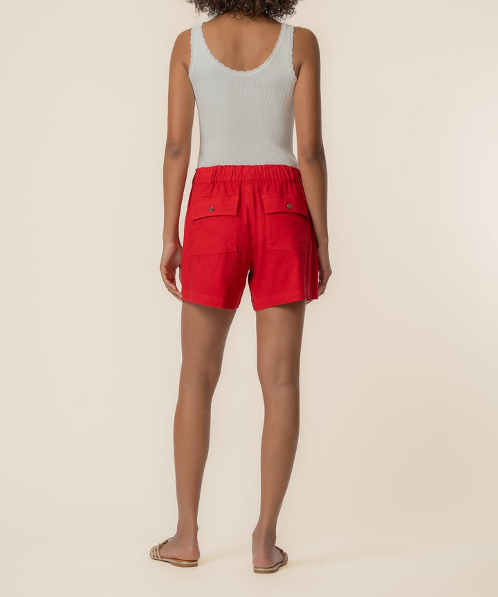 KATANA TOMATO LINEN DRAWSTRING SHORTS