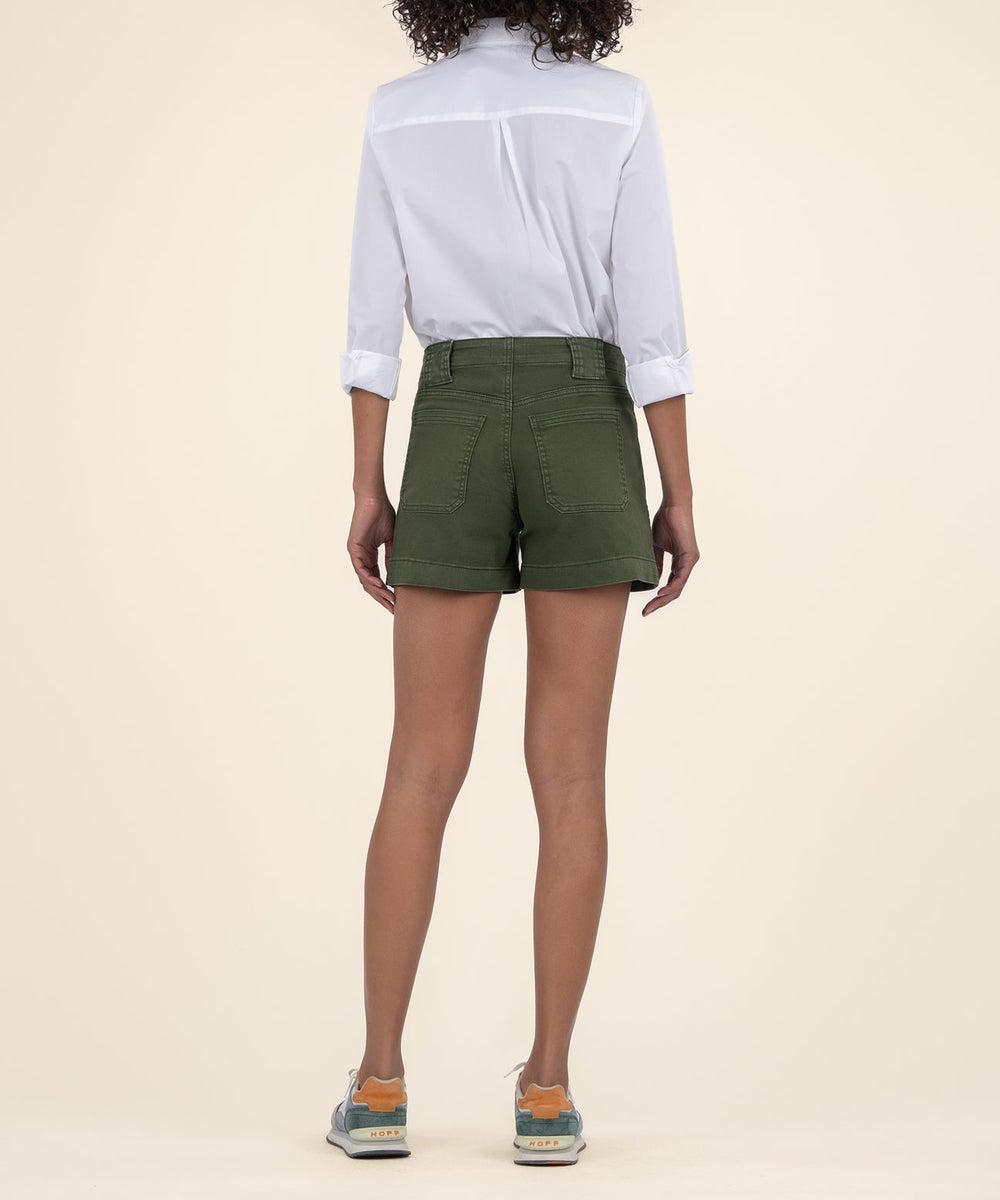 JANE OLIVE HIGH RISE SHORTS
