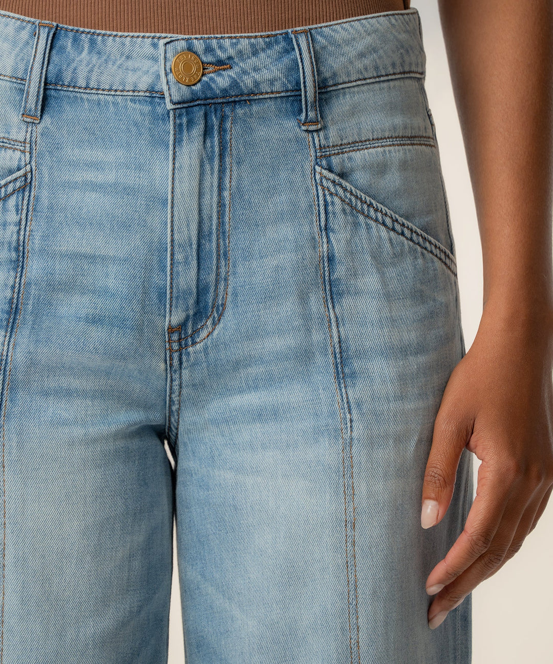 JODI DRAFT WASH HIGH RISE STRAIGHT LEG JEANS WITH PORKCHOP POCKETS