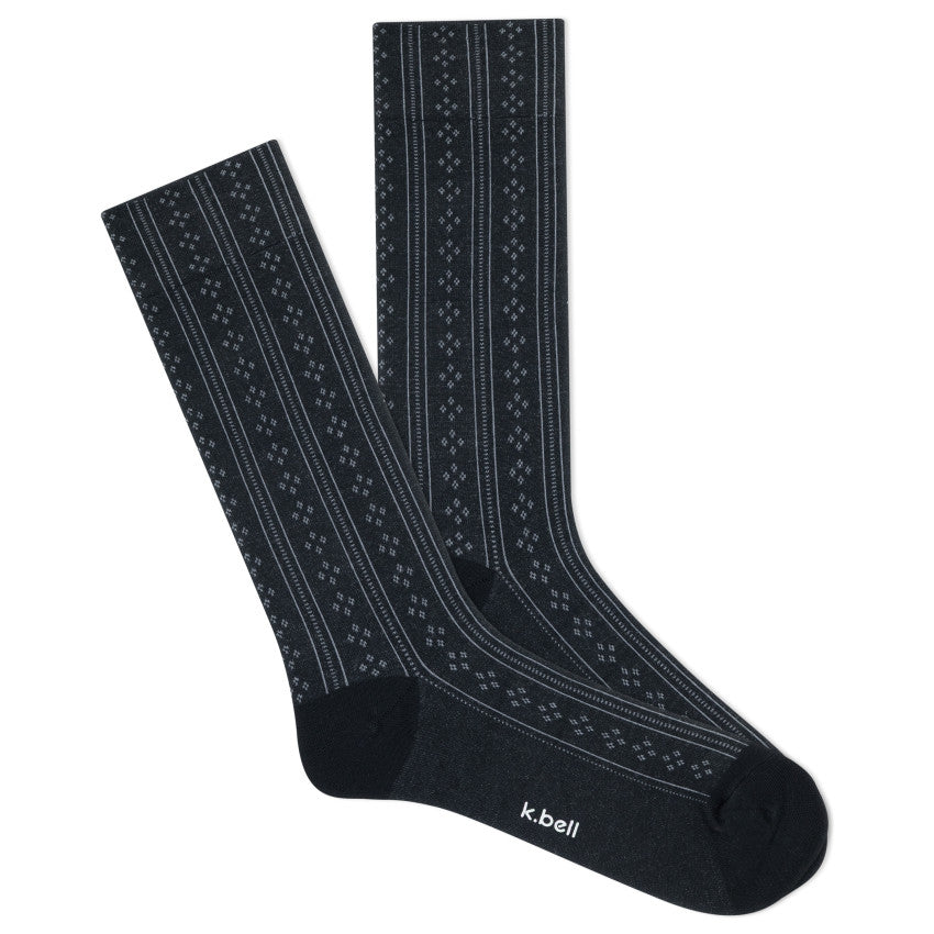 BLACK MODAL POINTELLE CREW SOCKS
