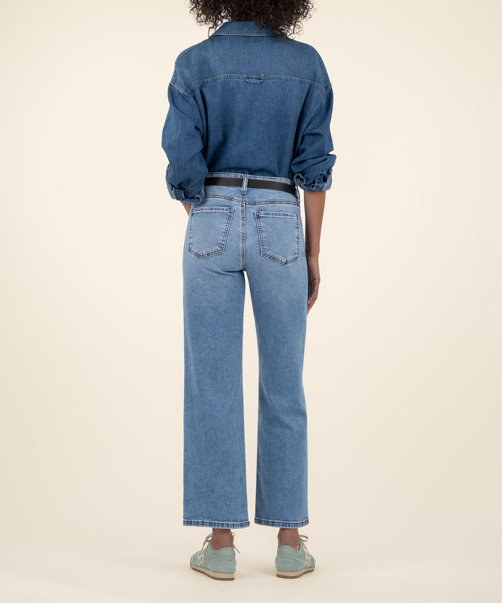 CHARLOTTE INCONTESTABLE WASH HIGH RISE WIDE LEG JEAN