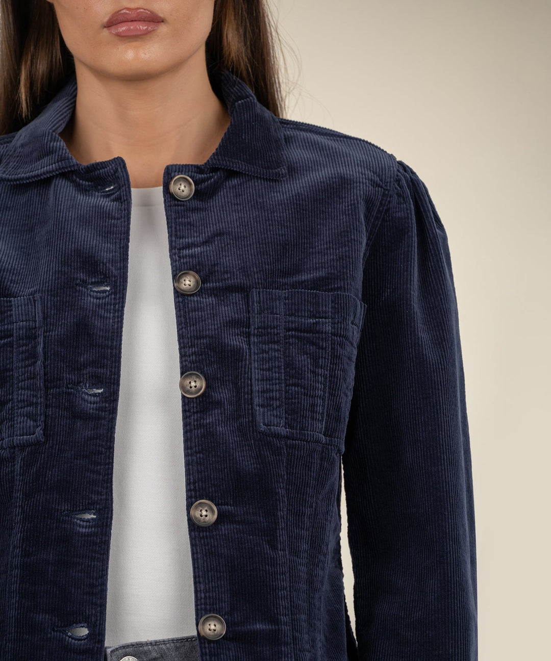 KYRA NAVY CORDUROY JACKET