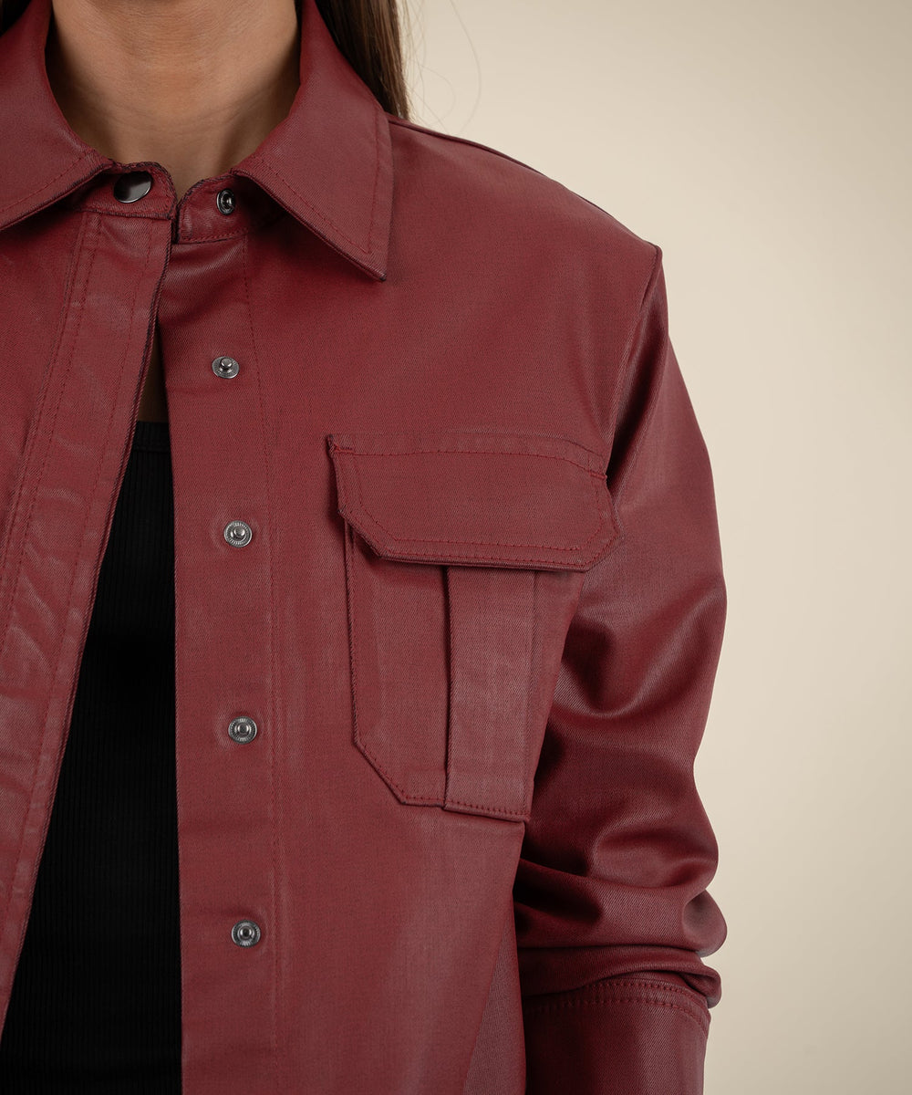 REMY RED JACKET W/ PATCH POCKET
