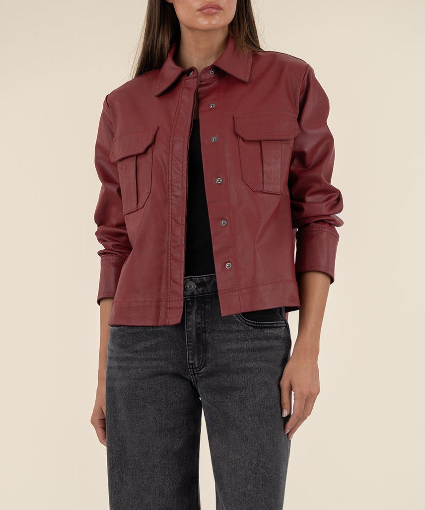 REMY RED JACKET W/ PATCH POCKET
