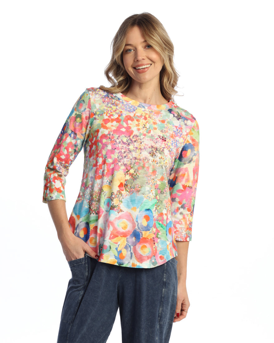 SUNNY MEADOWS 3/4 SLEEVE TOP
