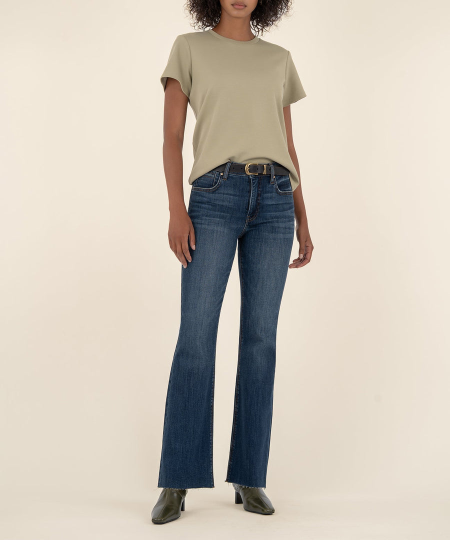 STELLA INTRIGUING WASH HIGH RISE FLARE JEANS
