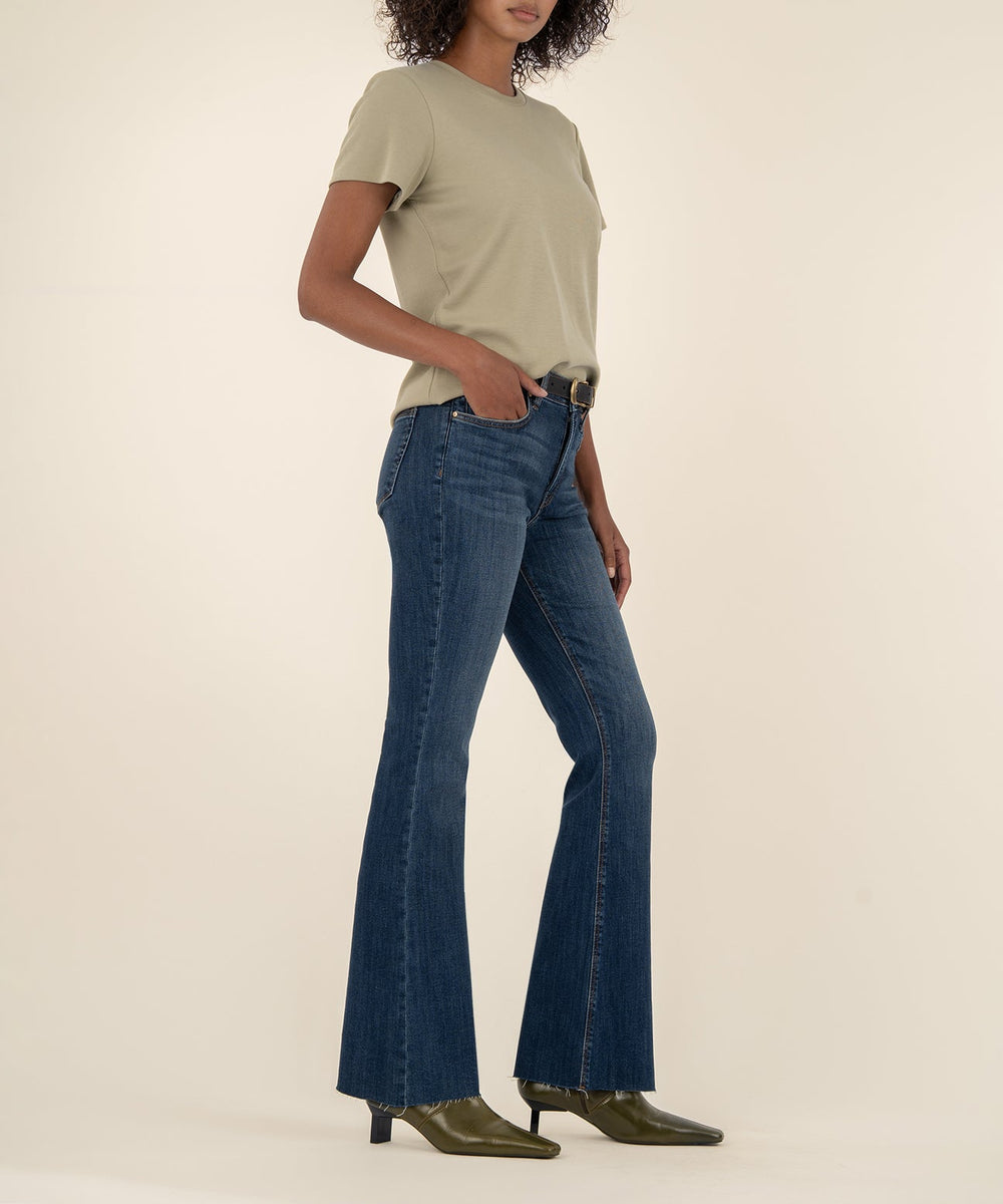 STELLA INTRIGUING WASH HIGH RISE FLARE JEANS

