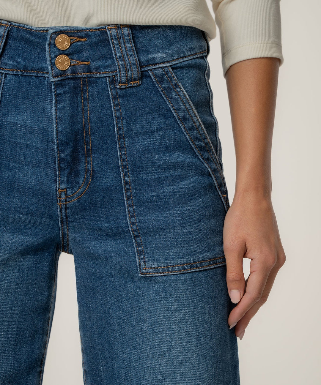 JODI HIGH RISE STRAIGHT LEG JEANS WITH PORKCHOP POCKETS