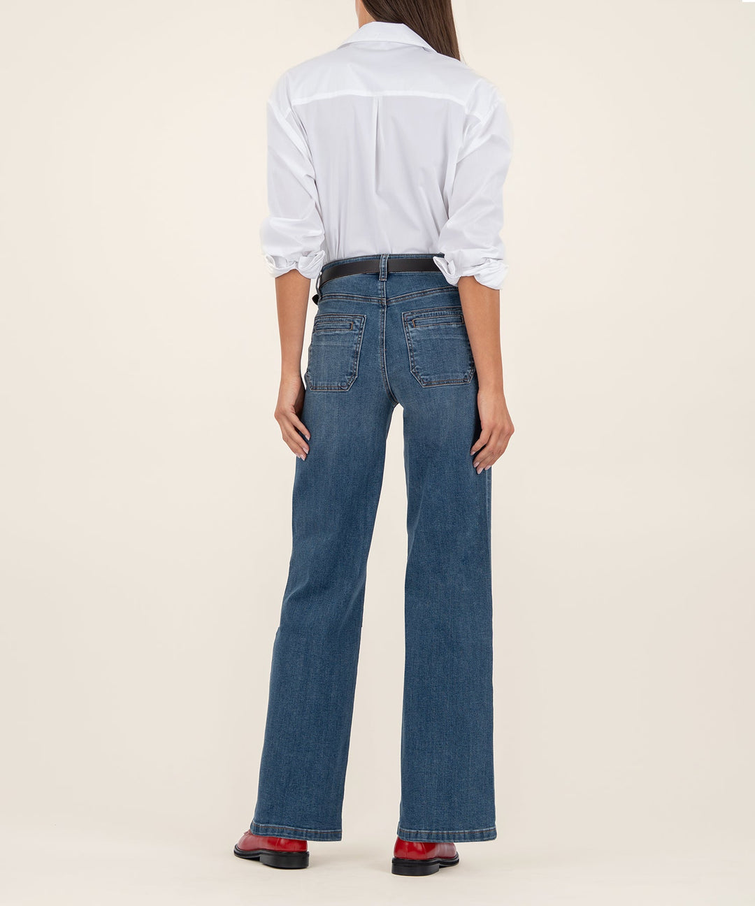 JEAN ADVENTURE WASH HIGH RISE WIDE LEG W/ PATCH POCKETS
