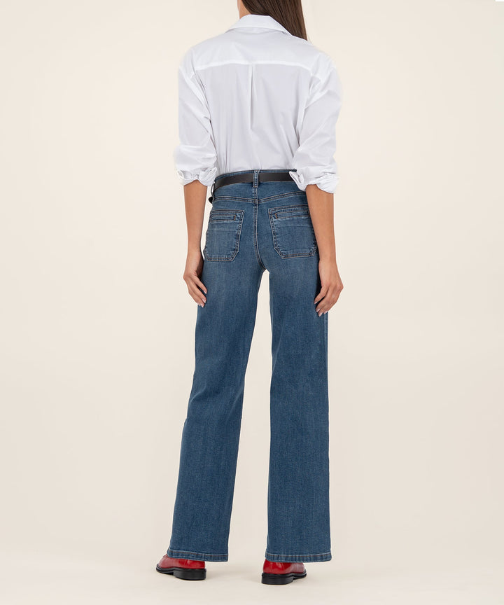 JEAN ADVENTURE WASH HIGH RISE WIDE LEG W/ PATCH POCKETS