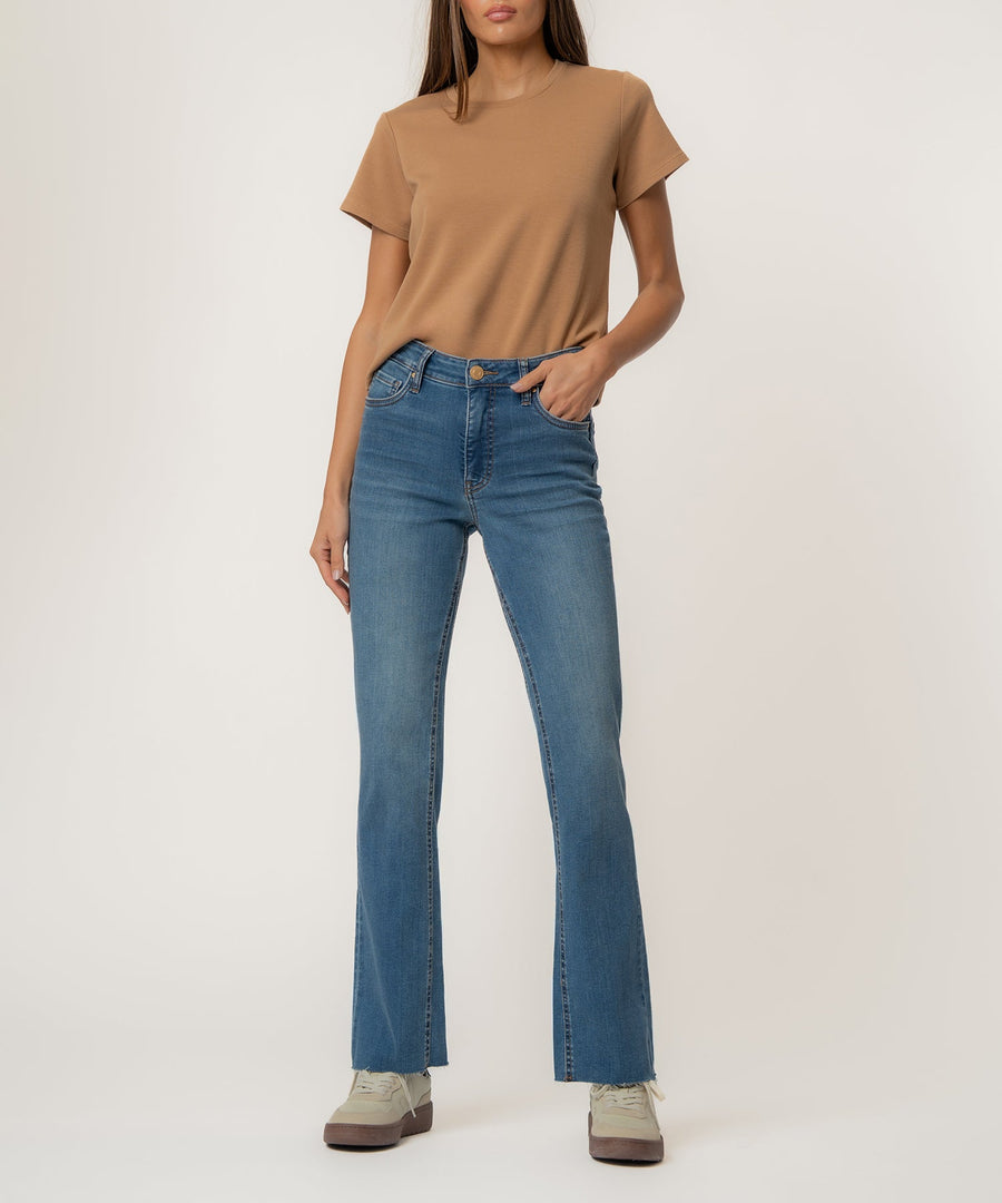 KELLY SENSES WASH HIGH RISE FLARE JEANS

