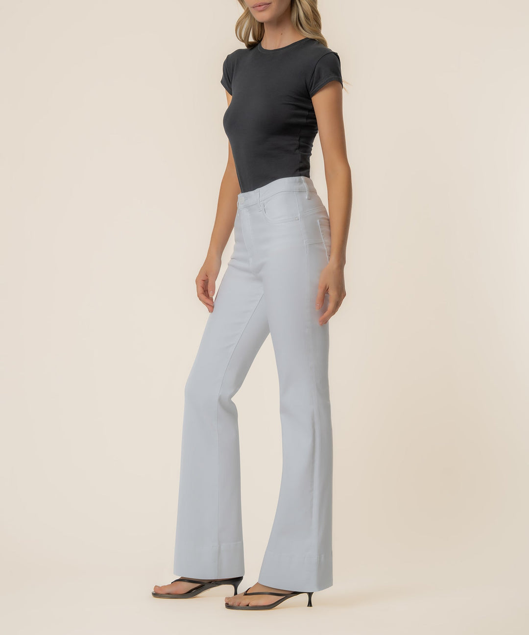 STELLA OPTIC WHITE HIGH RISE FLARE JEANS