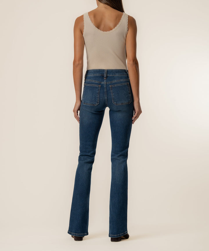 NATALIE CHAMP WASH MID RISE FLARE LEG JEANS