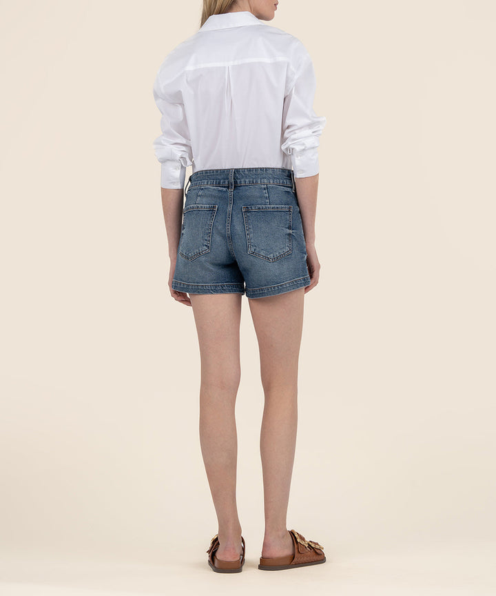 JANE HIGH RISE SHORTS WITH  PATCH POCKETS