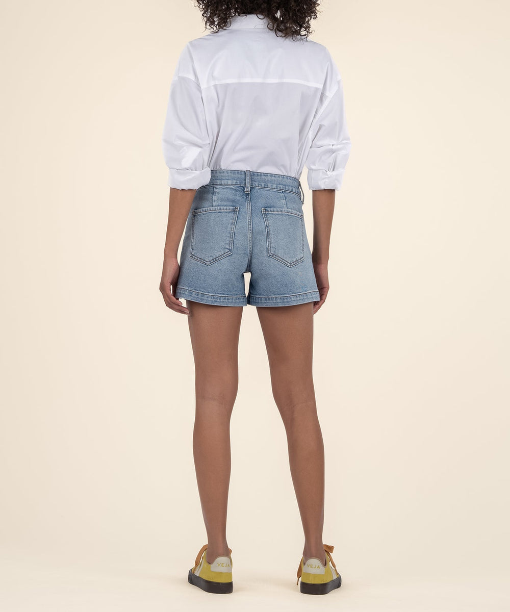 JANE HIGH RISE PATCH POCKET LONG SHORTS
