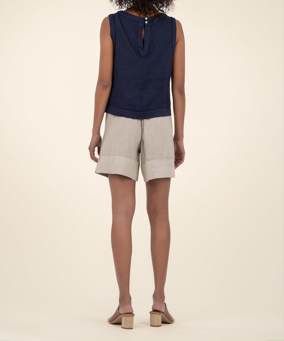 JOANNE INK BLUE SLEEVELESS TOP