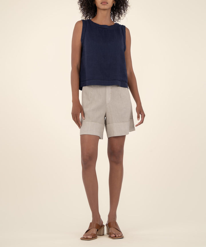 JOANNE INK BLUE SLEEVELESS TOP