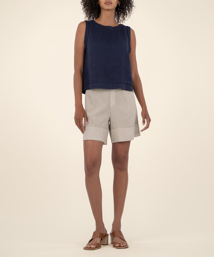 JOANNE INK BLUE SLEEVELESS TOP
