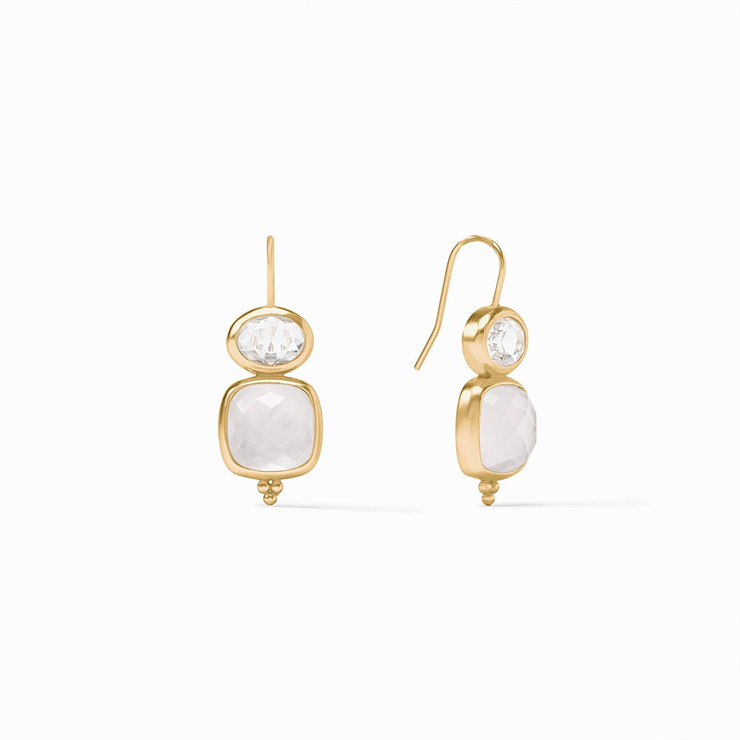 KALEIDOSCOPE IRIDESCENT CLEAR CRYSTAL EARRINGS