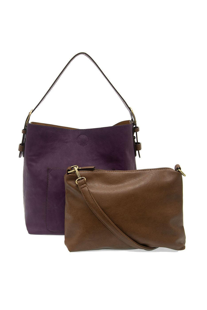 PURPLELICIOUS HOBO BAG WITH COFFEE HANDLE