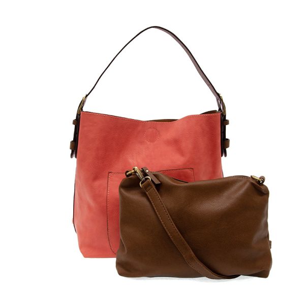 LIVING CORAL HOBO W/ COFFEE HANDLE