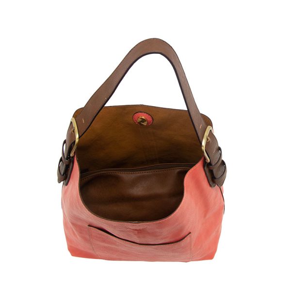 LIVING CORAL HOBO W/ COFFEE HANDLE