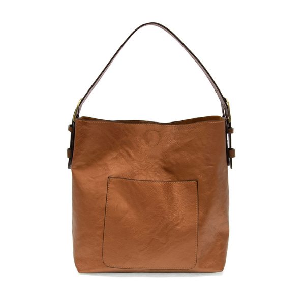 METALLIC COPPER HOBO WITH COFFEE HANDLE HANDBAG