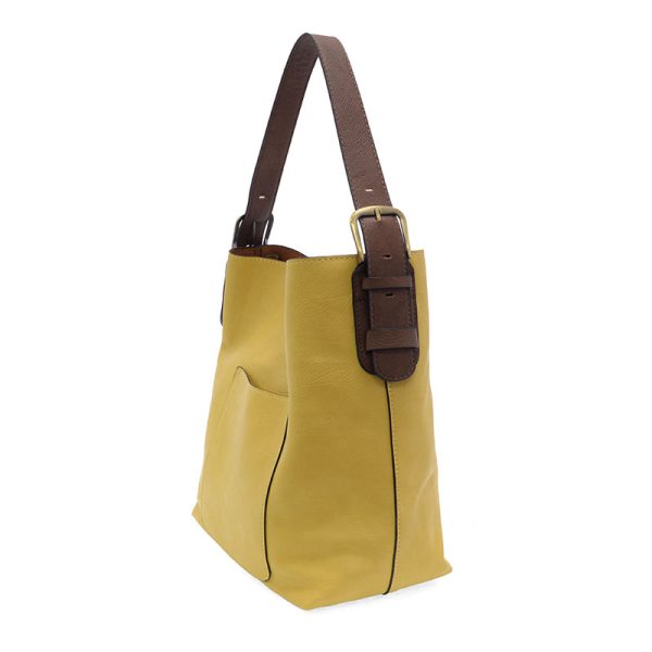 LAGUNA YELLOW HOBO HANDBAG WITH COFFEE HANDLE
