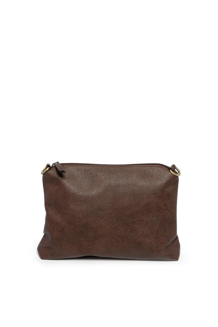 UMBER HOBO BAG WITH BROWN HANDLE