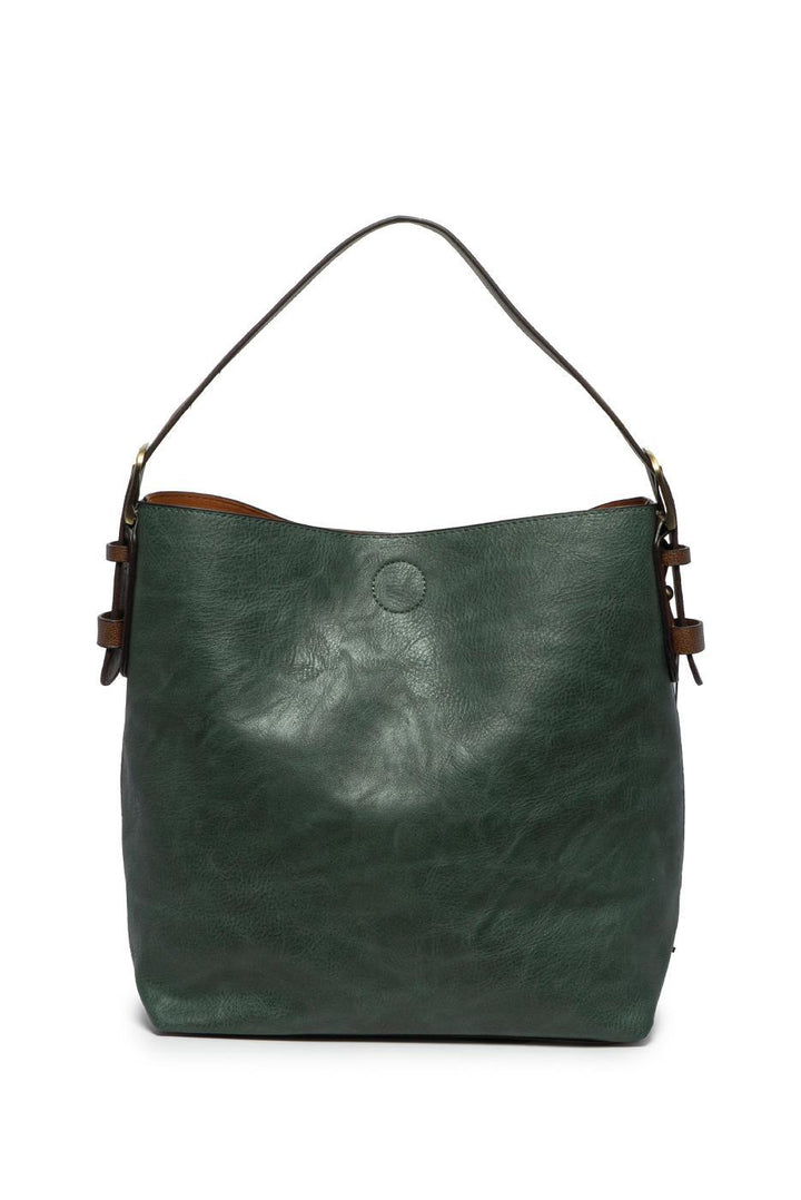 CASTLETON GREEN HOBO BAG WITH COFFEE HANDLE