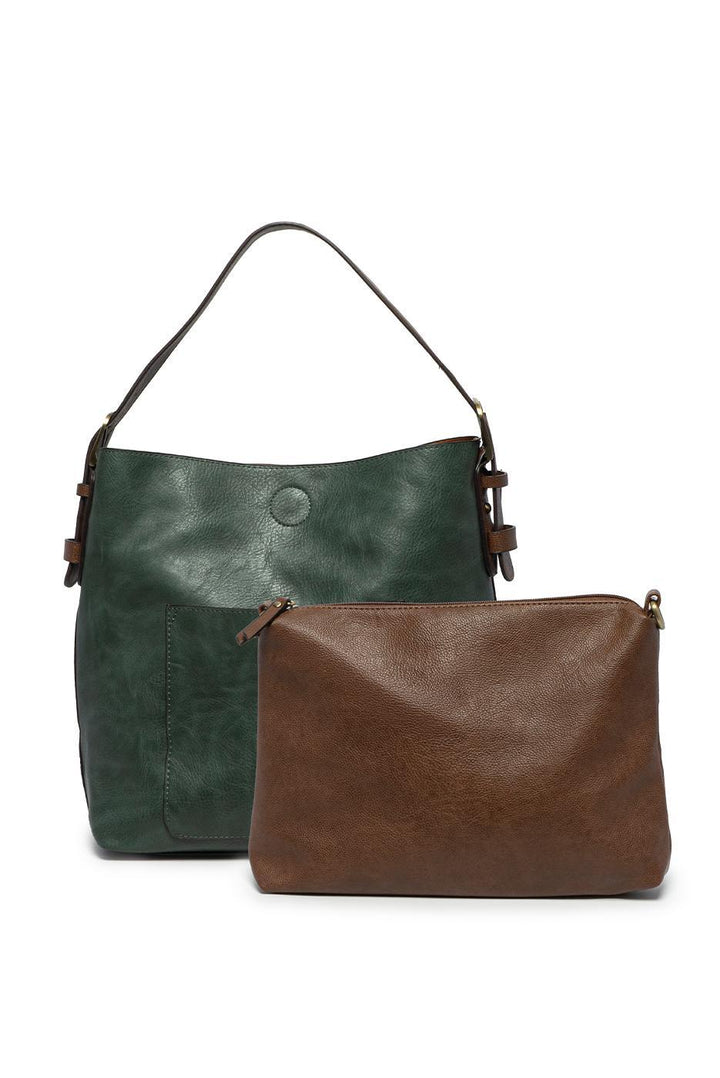 CASTLETON GREEN HOBO BAG WITH COFFEE HANDLE