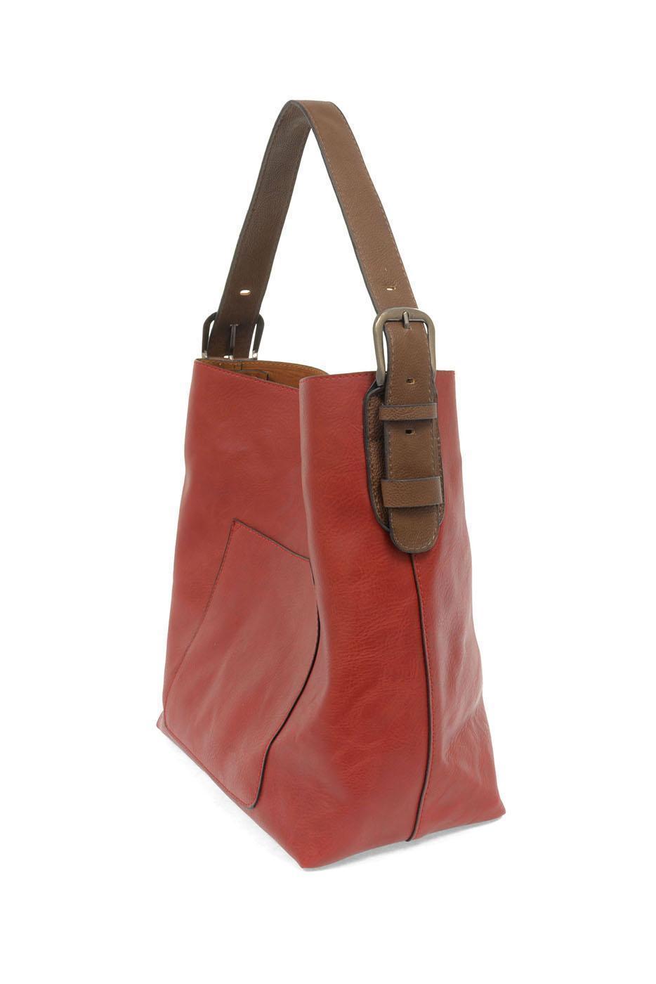 SCARLETT HOBO W/ COFFEE HANDLE & SILVER BUCKLE
