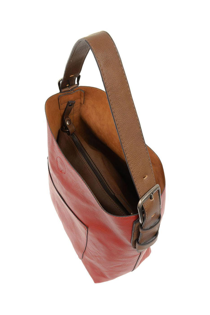 SCARLETT HOBO W/ COFFEE HANDLE & SILVER BUCKLE