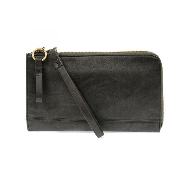 METALLIC GRAPHITE KARINA CONVERTIBLE WRISTLET & WALLET