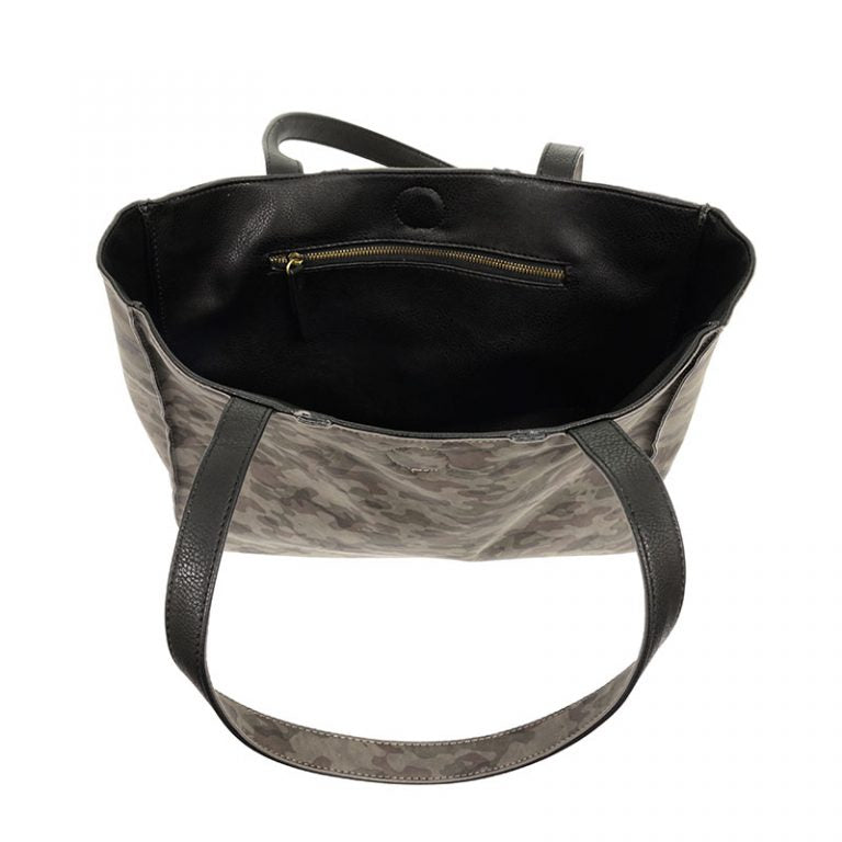 BLACK / DARK GREY CAMO REVERISBLE TOTE BAG