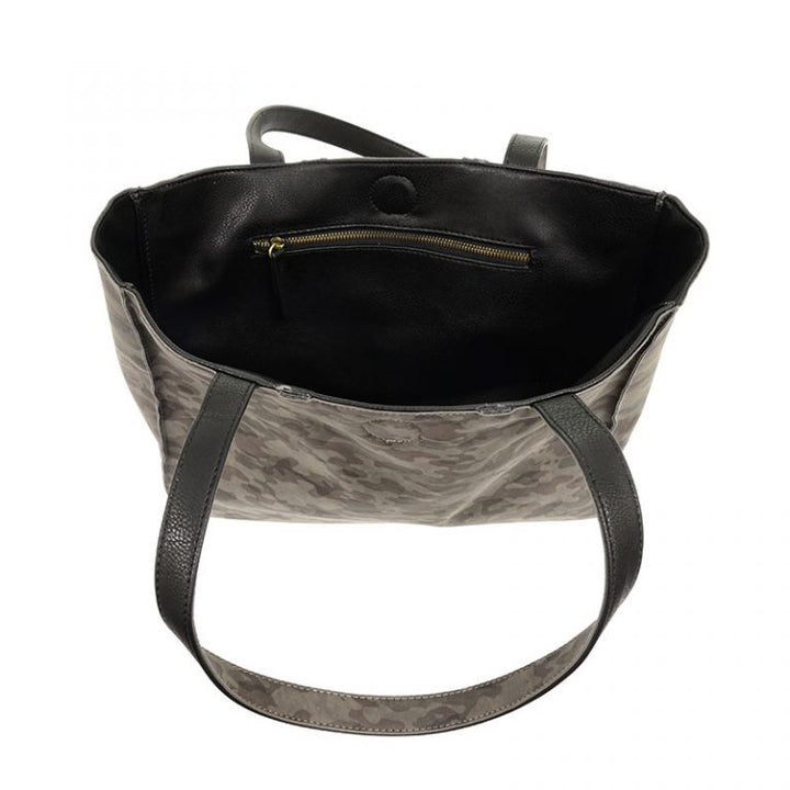 BLACK / DARK GREY CAMO REVERISBLE TOTE BAG