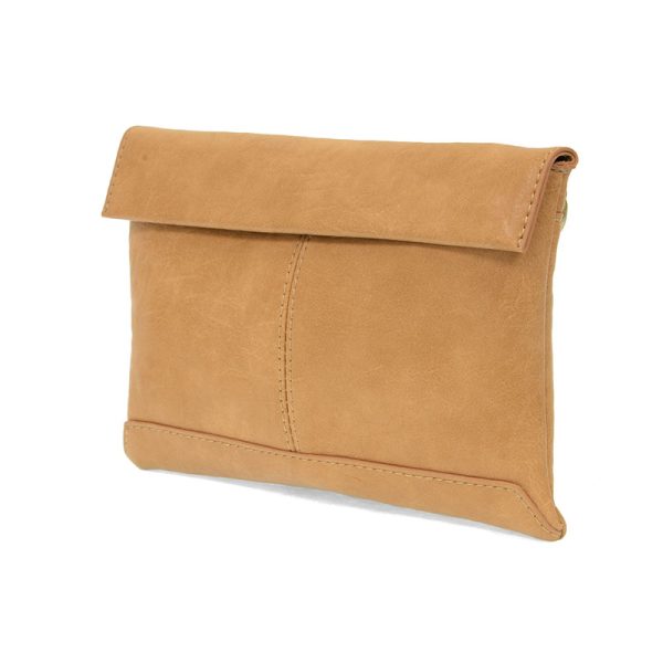 CAMEL KIARA FOLDOVER CONVERTIBLE CROSSBODY WRISTLET