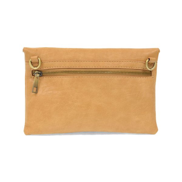 CAMEL KIARA FOLDOVER CONVERTIBLE CROSSBODY WRISTLET