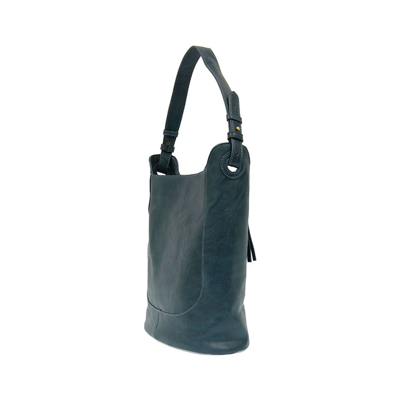 DARK TURQUOISE BRIELLE SMALL BUCKET BAG
