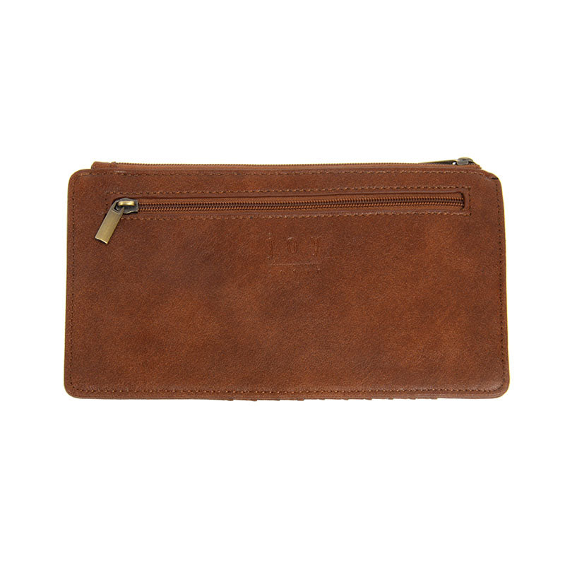 SADDLE  DISTRESSED KARA MINI WALLET