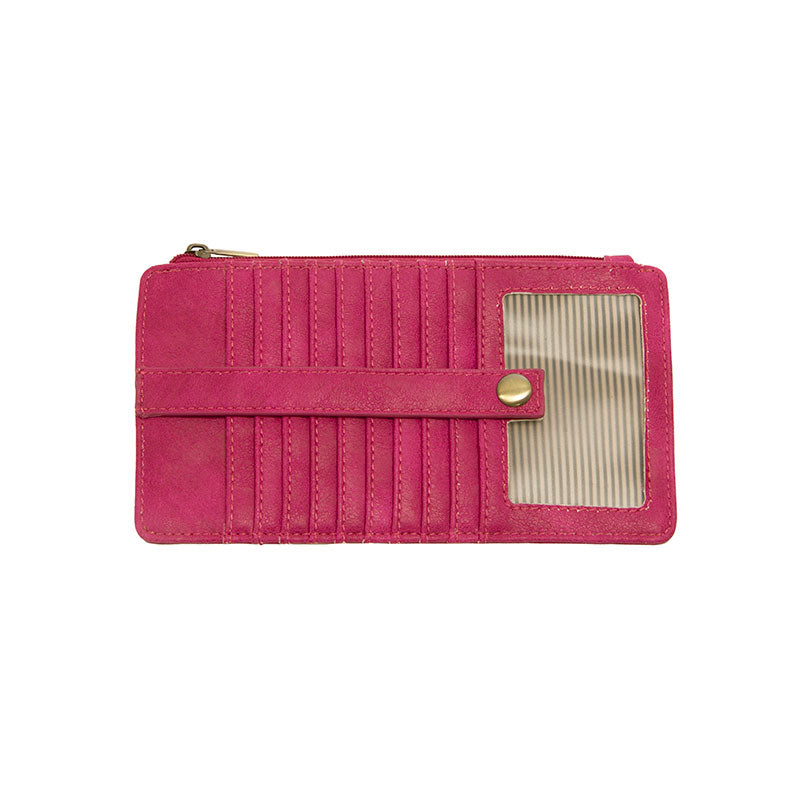MAGENTA DISTRESSED KARA MINI WALLET

