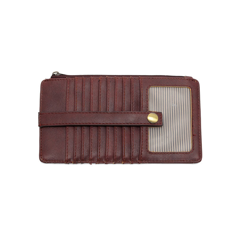 CURRANT DISTRESSED KARA MINI WALLET