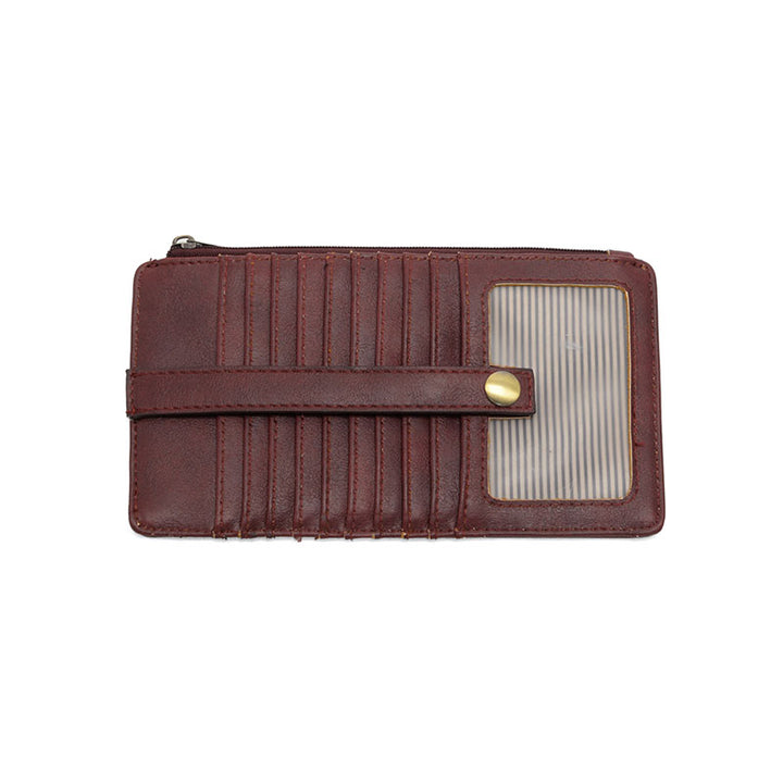 CURRANT DISTRESSED KARA MINI WALLET