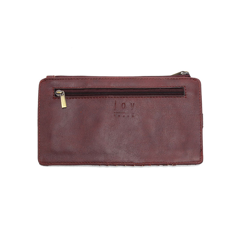 CURRANT DISTRESSED KARA MINI WALLET